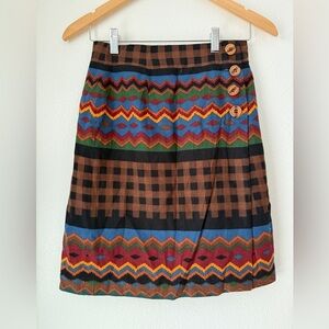 Vintage Breeches Wrap Skirt Aztec Southwestern Bohemian Sz 4 Made In USA